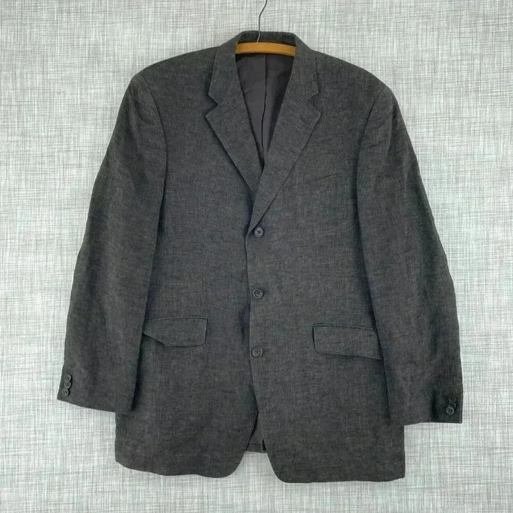 Banana Republic Linen Blazer Mens 42 Brown 3568